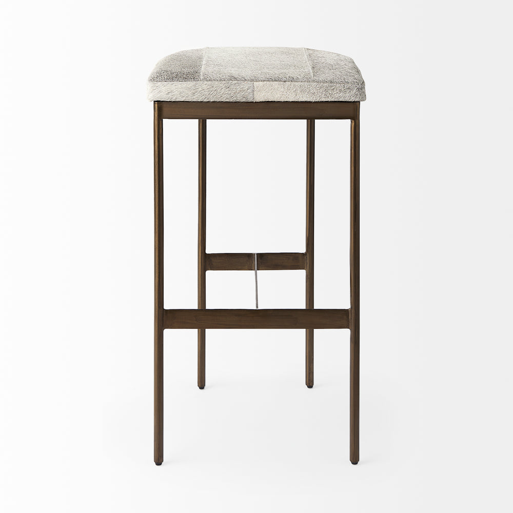 Tabouret de siège en peau de vache Millie