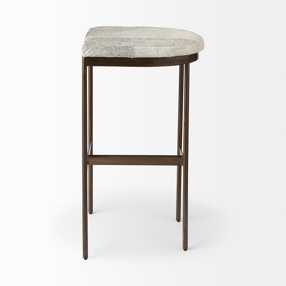 Tabouret de siège en peau de vache Millie