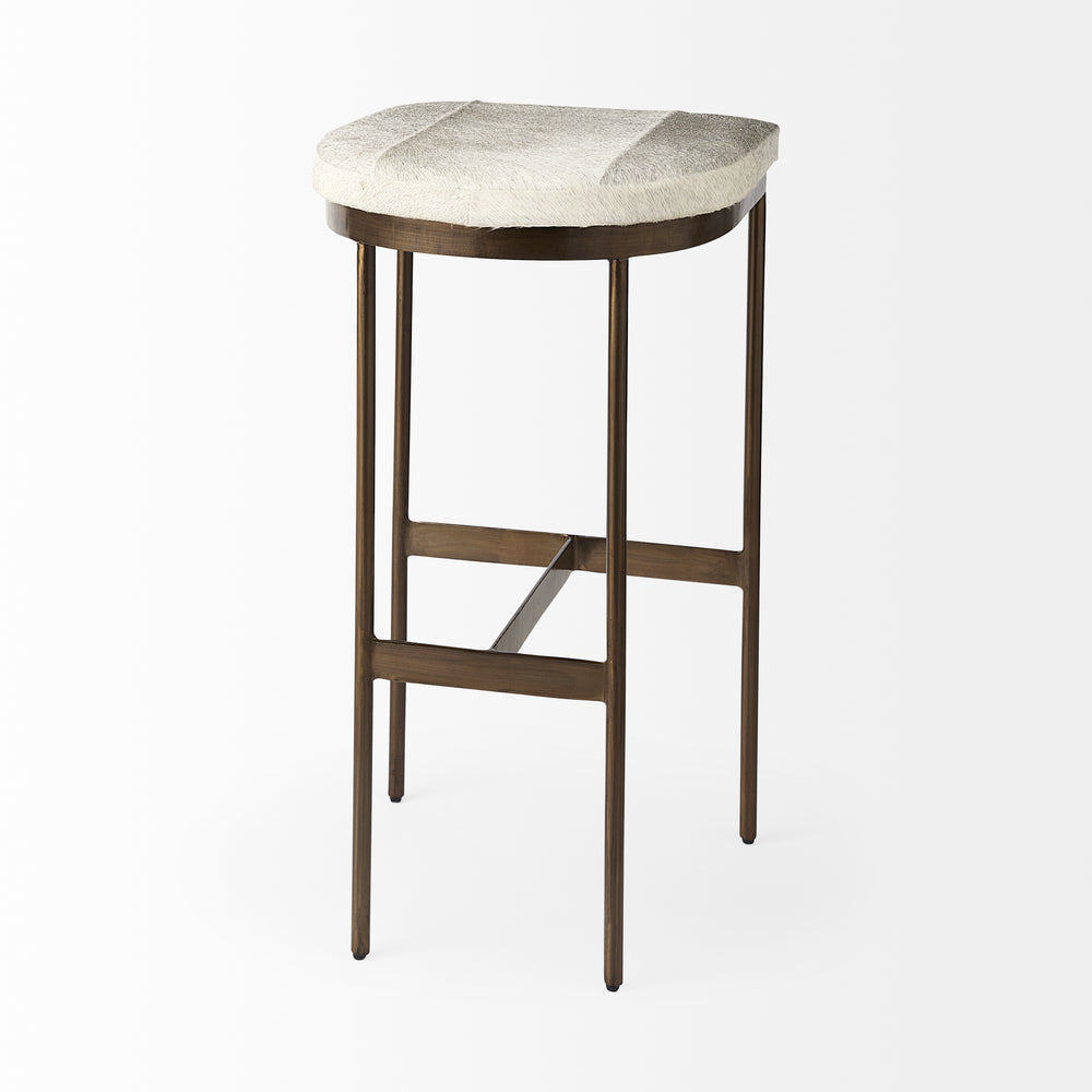 Tabouret de siège en peau de vache Millie
