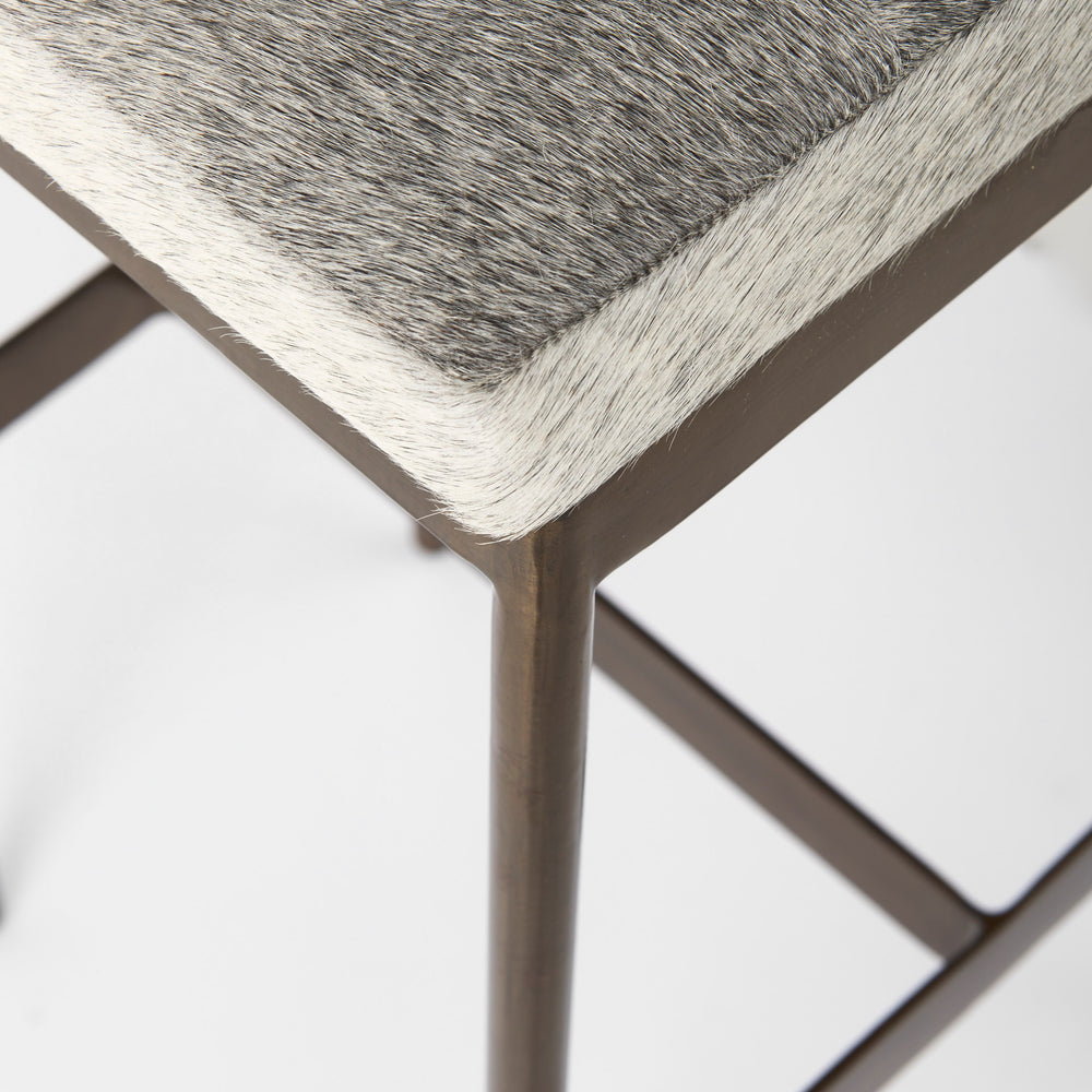 Tabouret de siège en peau de vache Millie