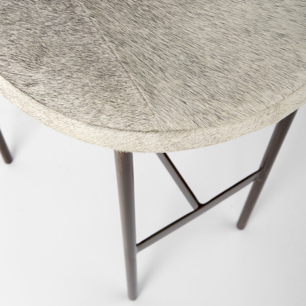 Tabouret de siège en peau de vache Millie