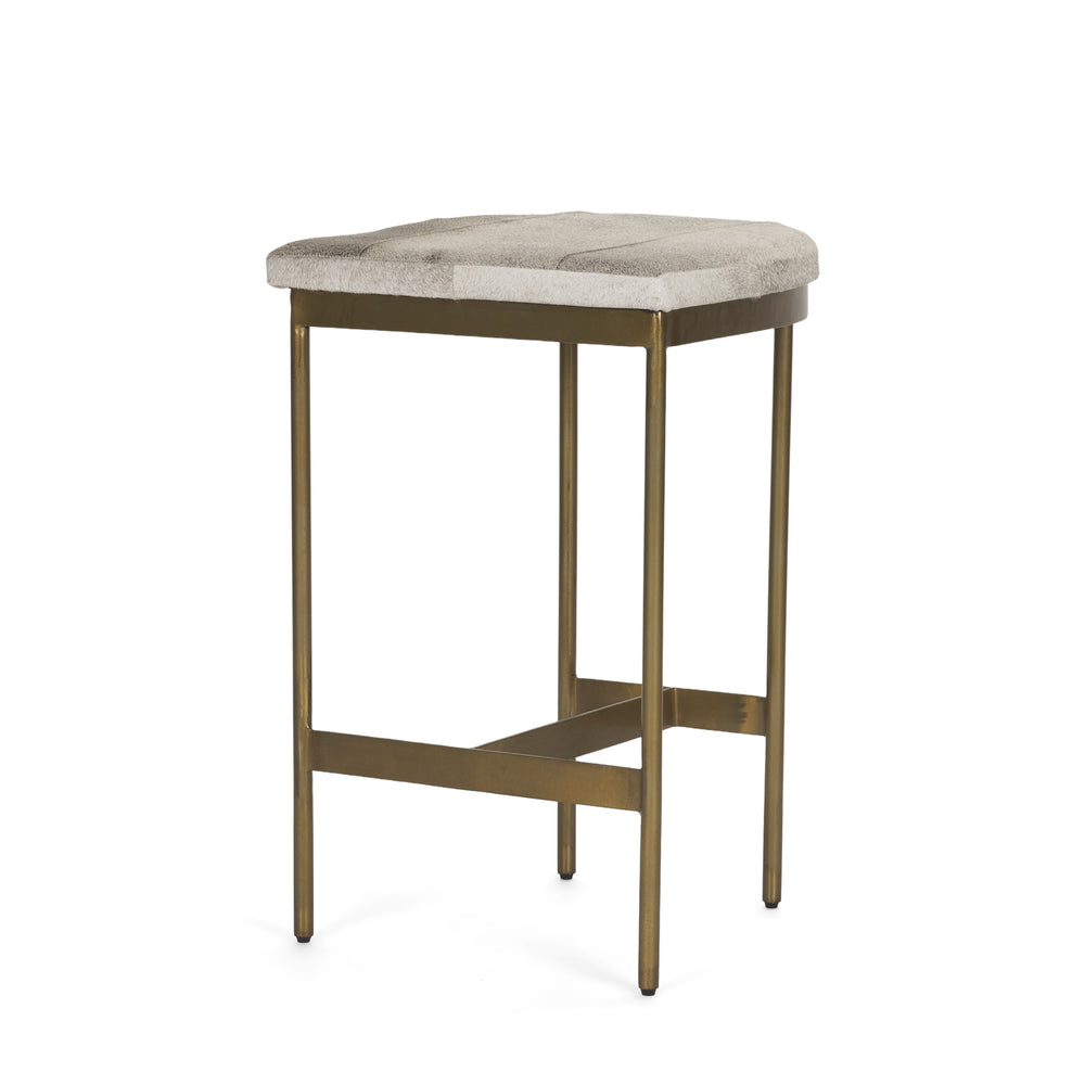 Tabouret de siège en peau de vache Millie