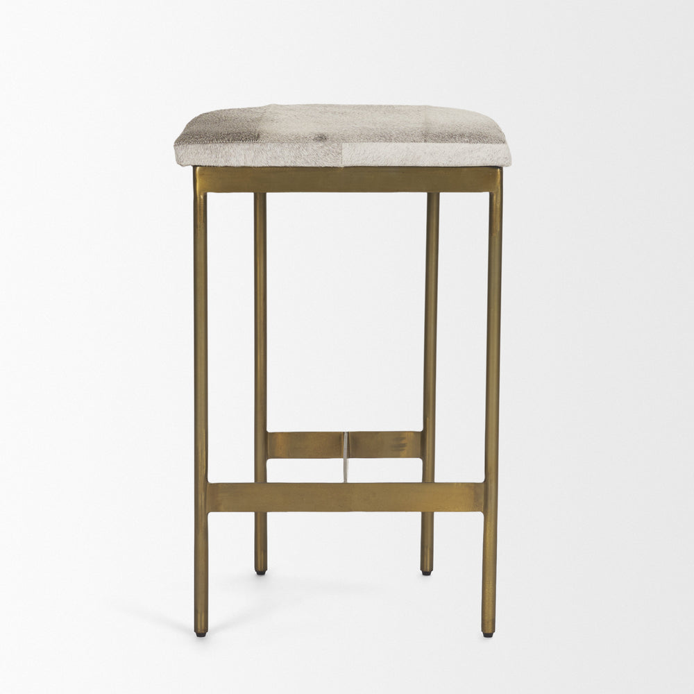 Tabouret de siège en peau de vache Millie
