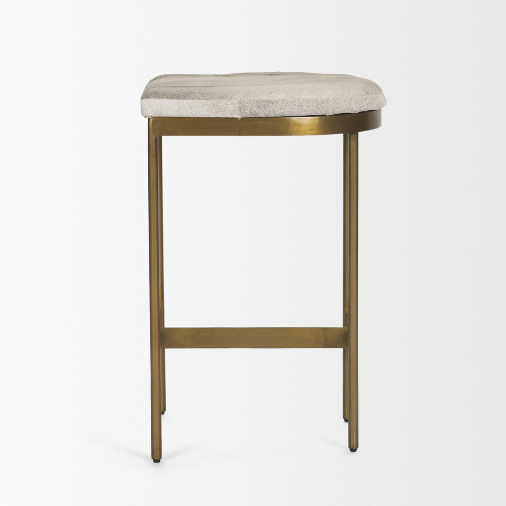 Tabouret de siège en peau de vache Millie
