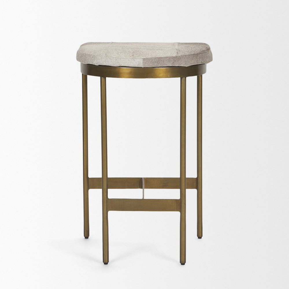Tabouret de siège en peau de vache Millie