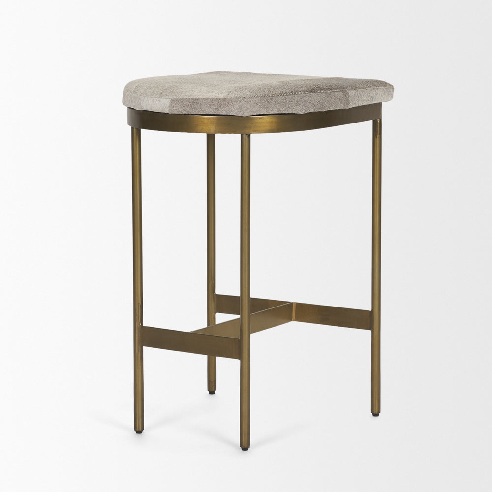 Tabouret de siège en peau de vache Millie