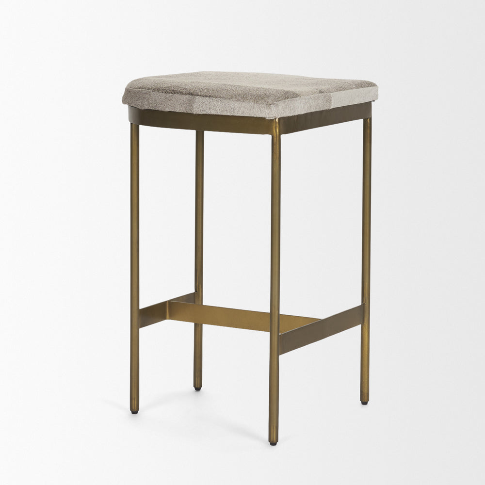 Tabouret de siège en peau de vache Millie