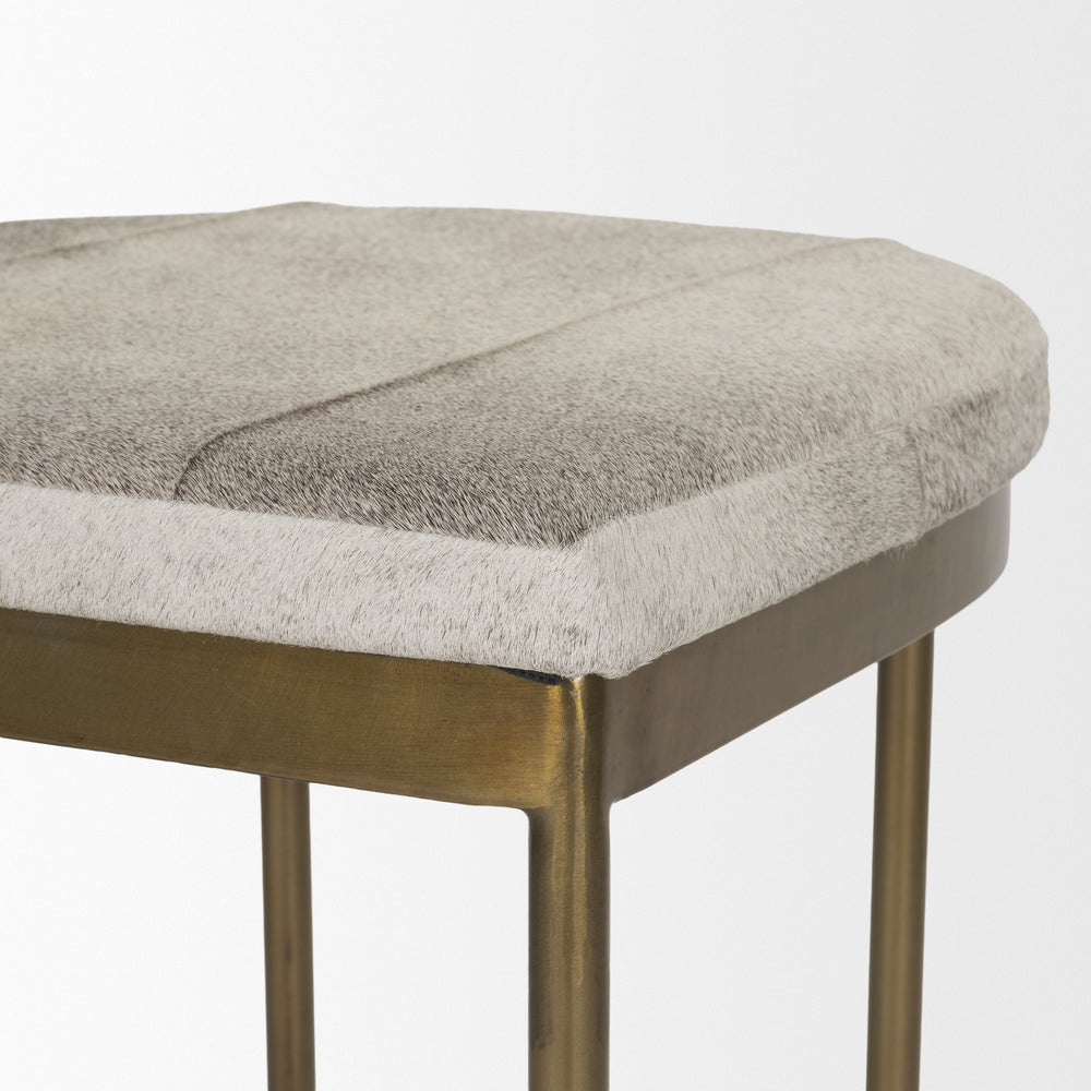 Tabouret de siège en peau de vache Millie