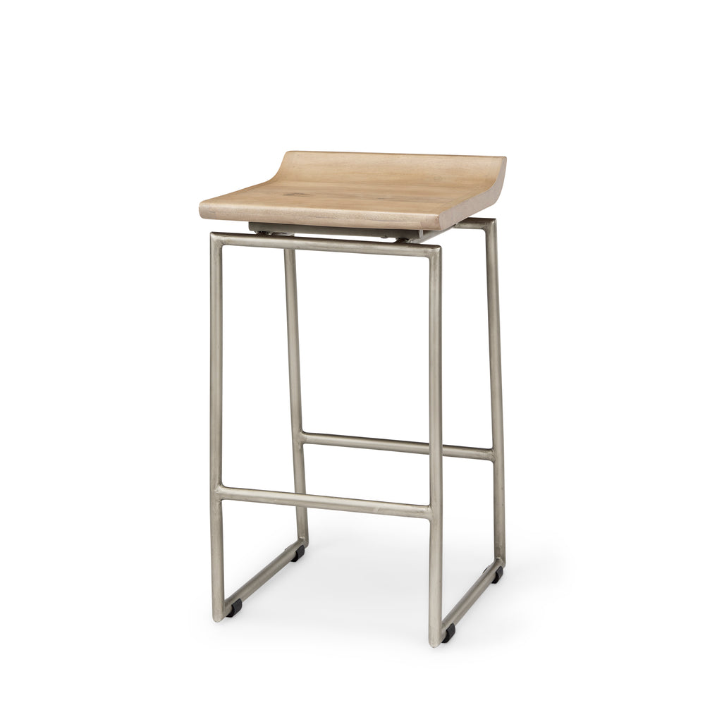 Givens Wood Seat Stool