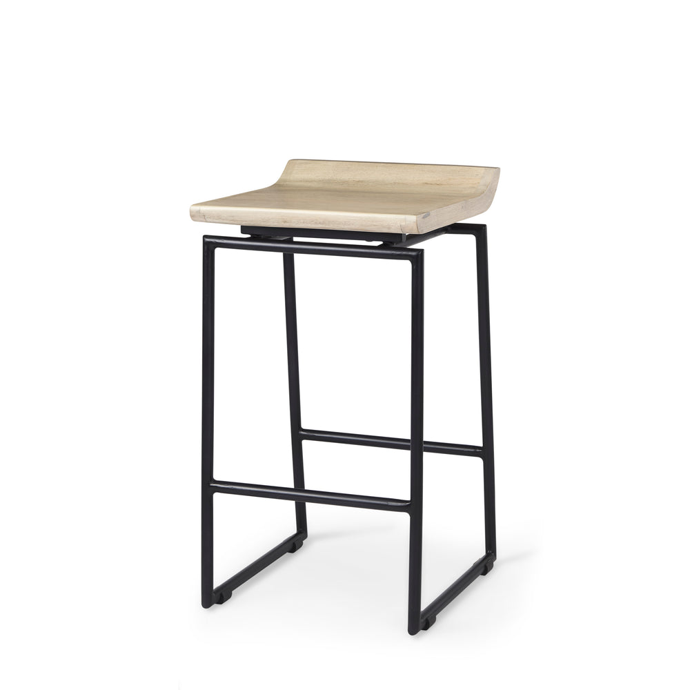 Givens Wood Seat Stool
