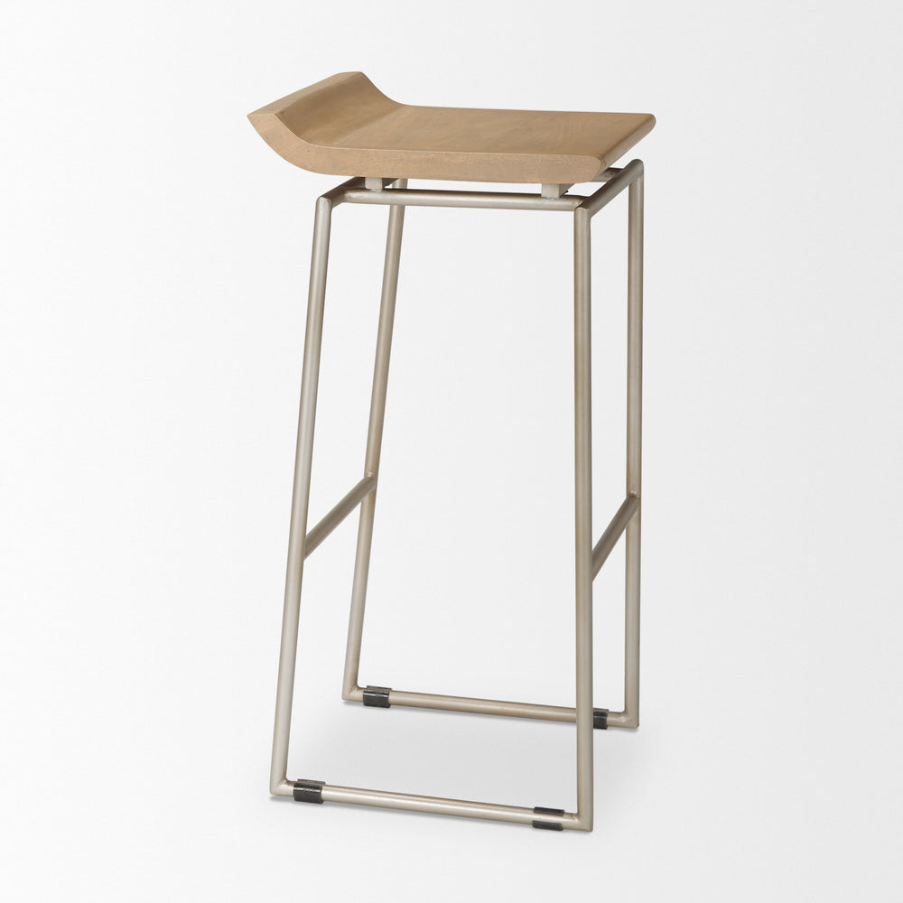 Givens Wood Seat Stool