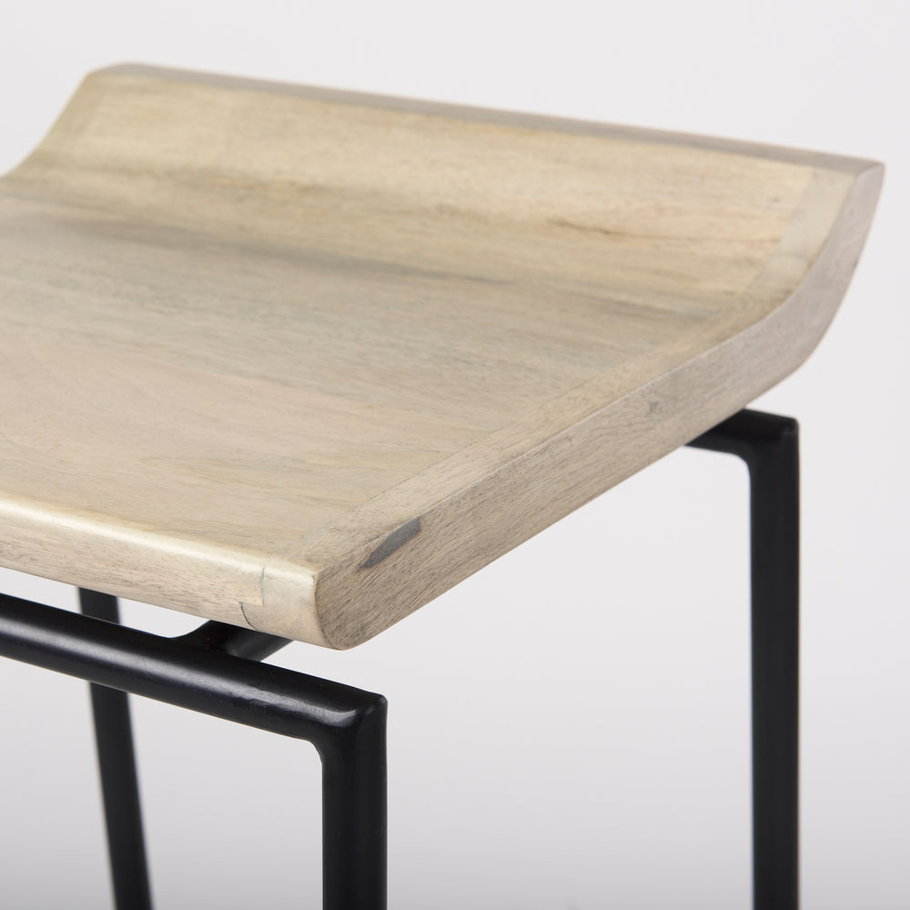 Givens Wood Seat Stool