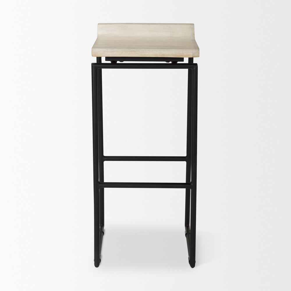 Givens Wood Seat Stool