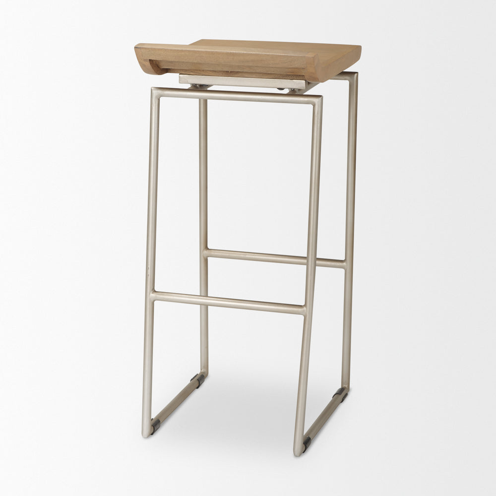 Givens Wood Seat Stool