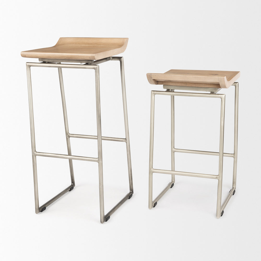 Givens Wood Seat Stool