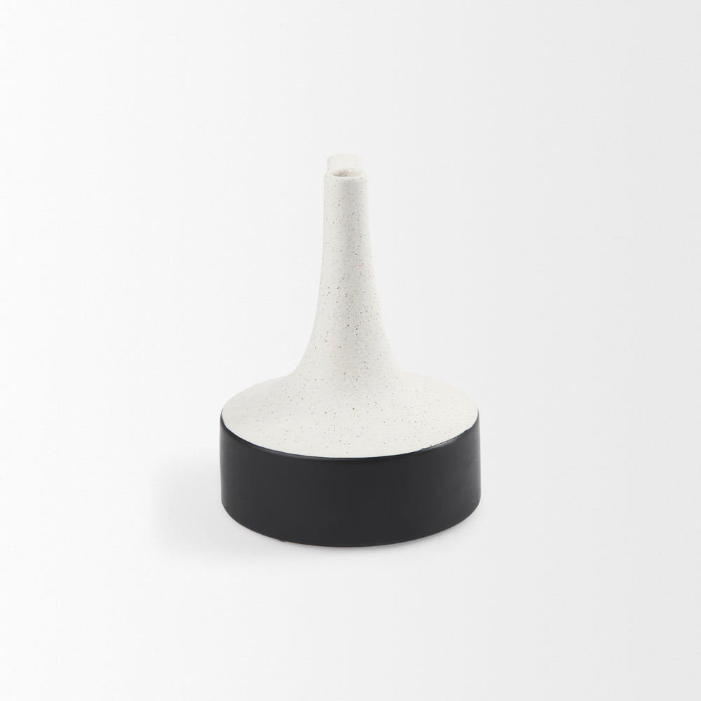 Burton White/Black Jug Vase