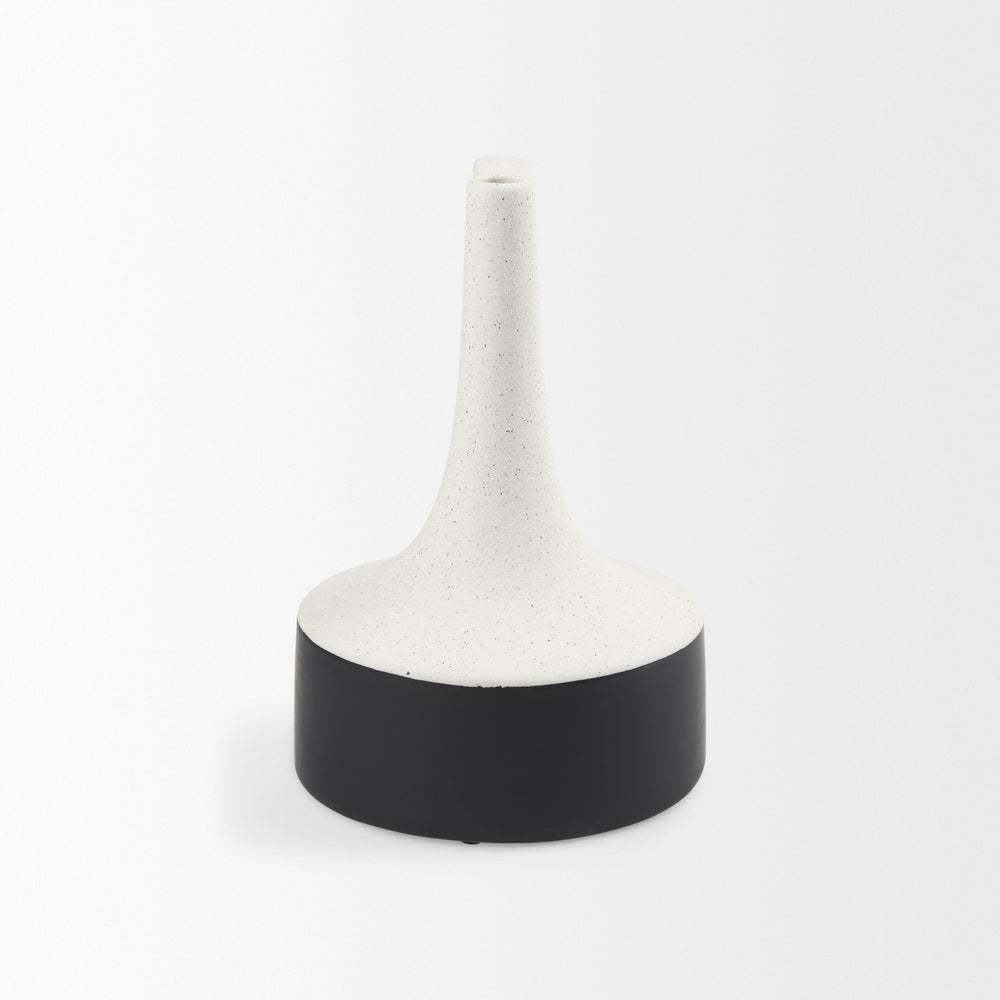 Burton White/Black Jug Vase
