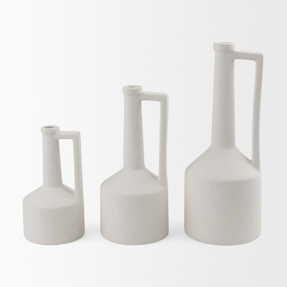 Burton White Jug Vase