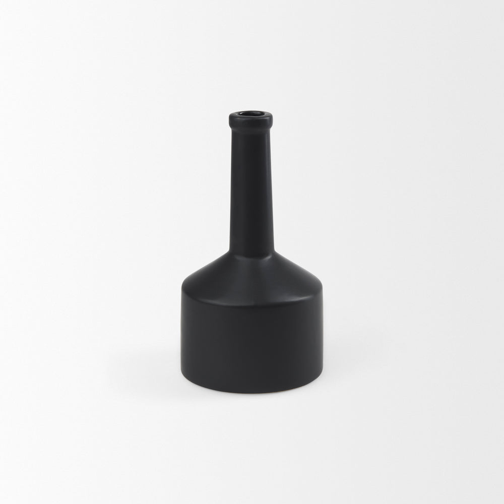 Burton Matte Black Jug Vase