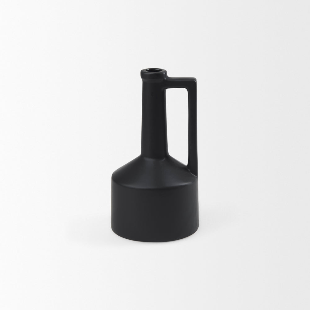 Burton Matte Black Jug Vase