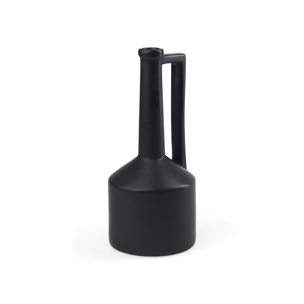 Burton Matte Black Jug Vase
