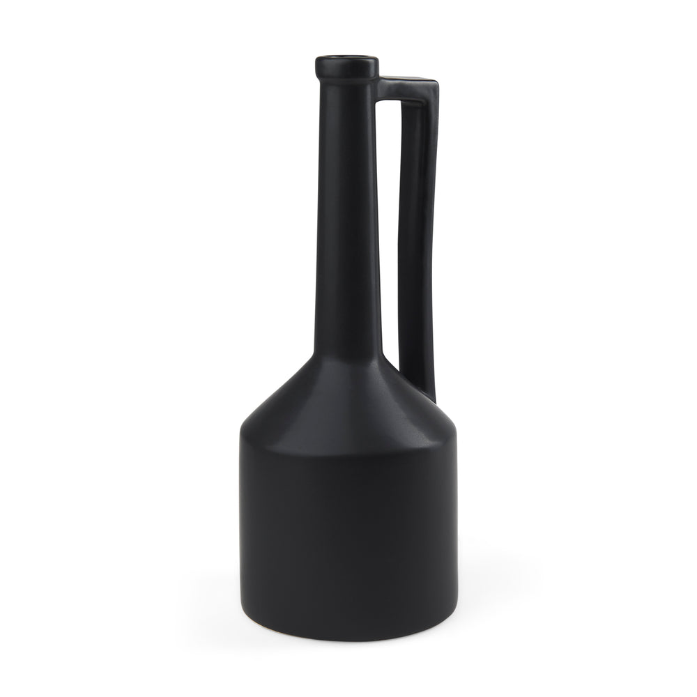 Burton Matte Black Jug Vase