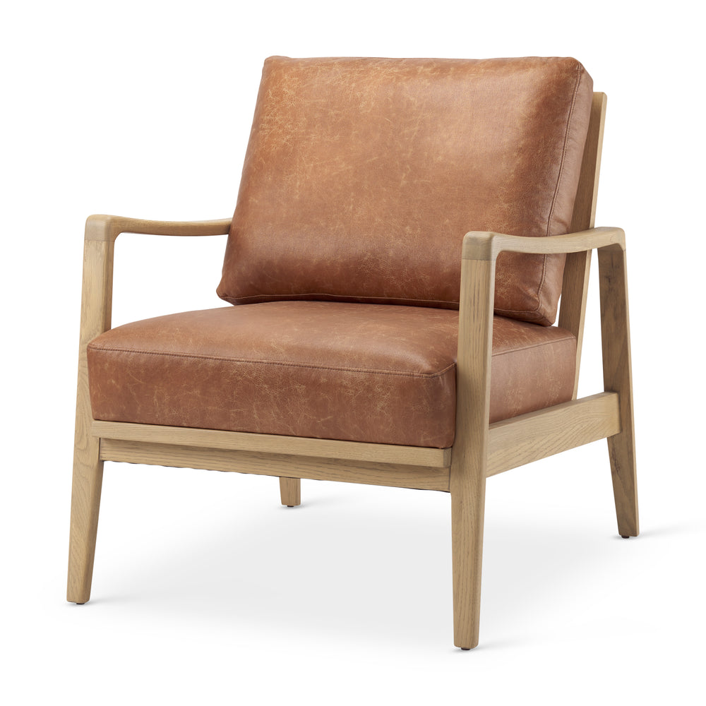 Fauteuil d'appoint en cuir Raeleigh