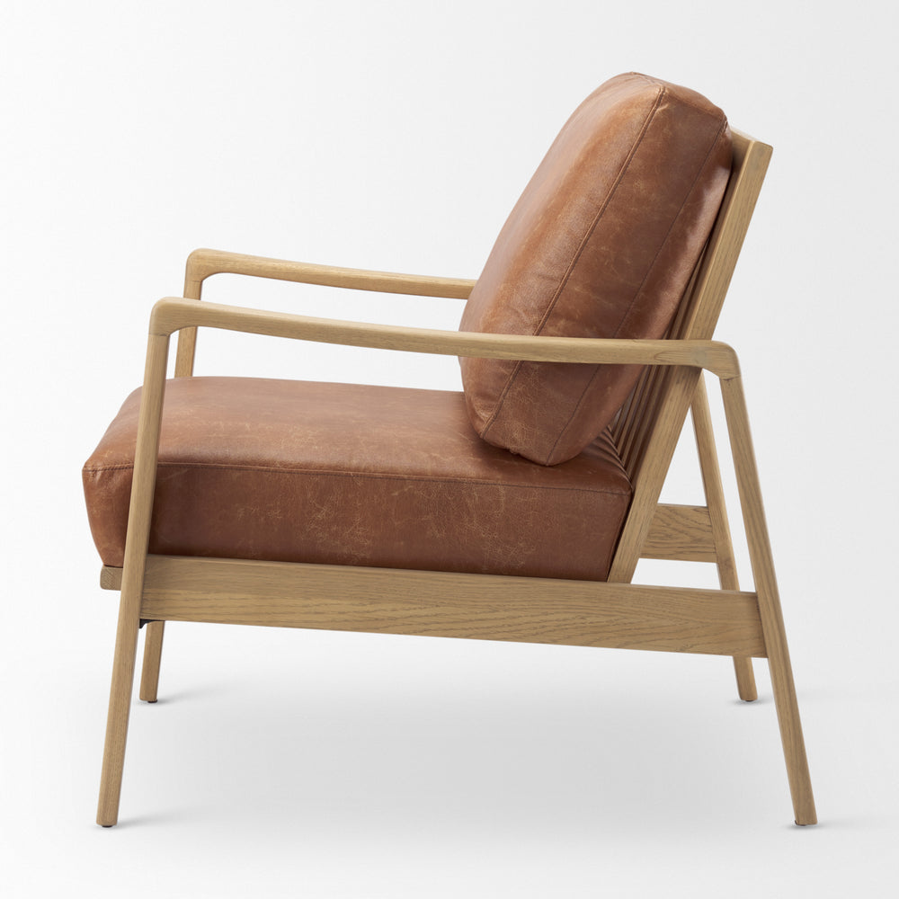 Fauteuil d'appoint en cuir Raeleigh