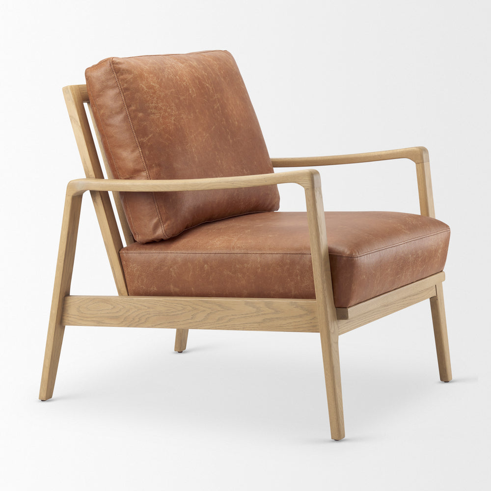 Fauteuil d'appoint en cuir Raeleigh