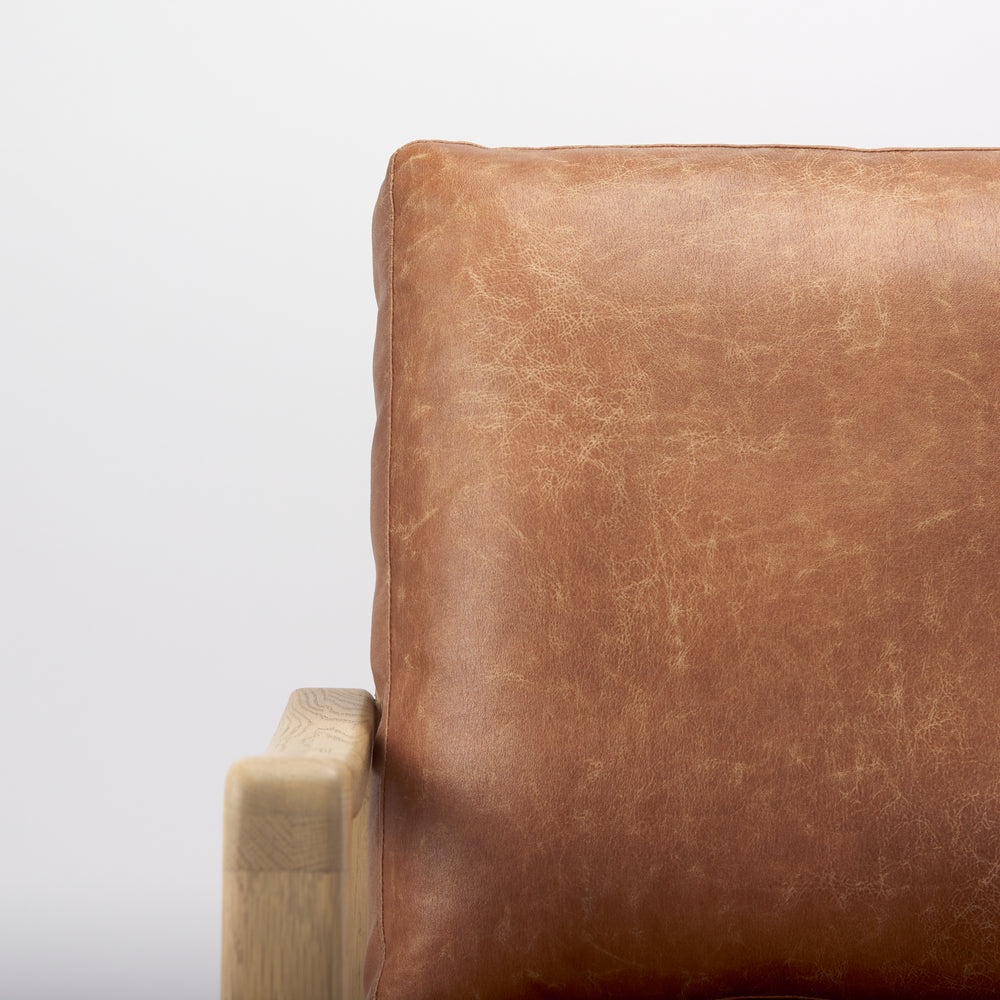 Fauteuil d'appoint en cuir Raeleigh