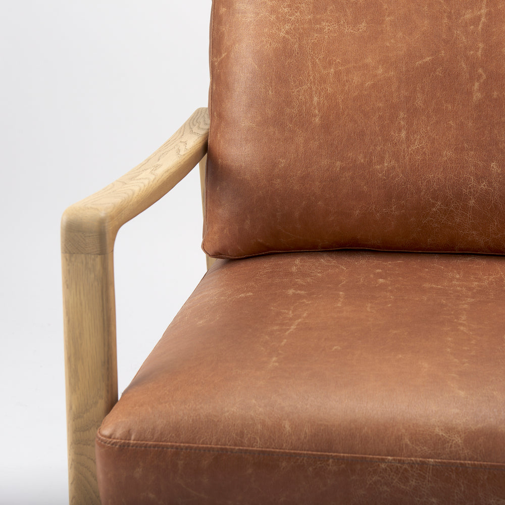 Fauteuil d'appoint en cuir Raeleigh