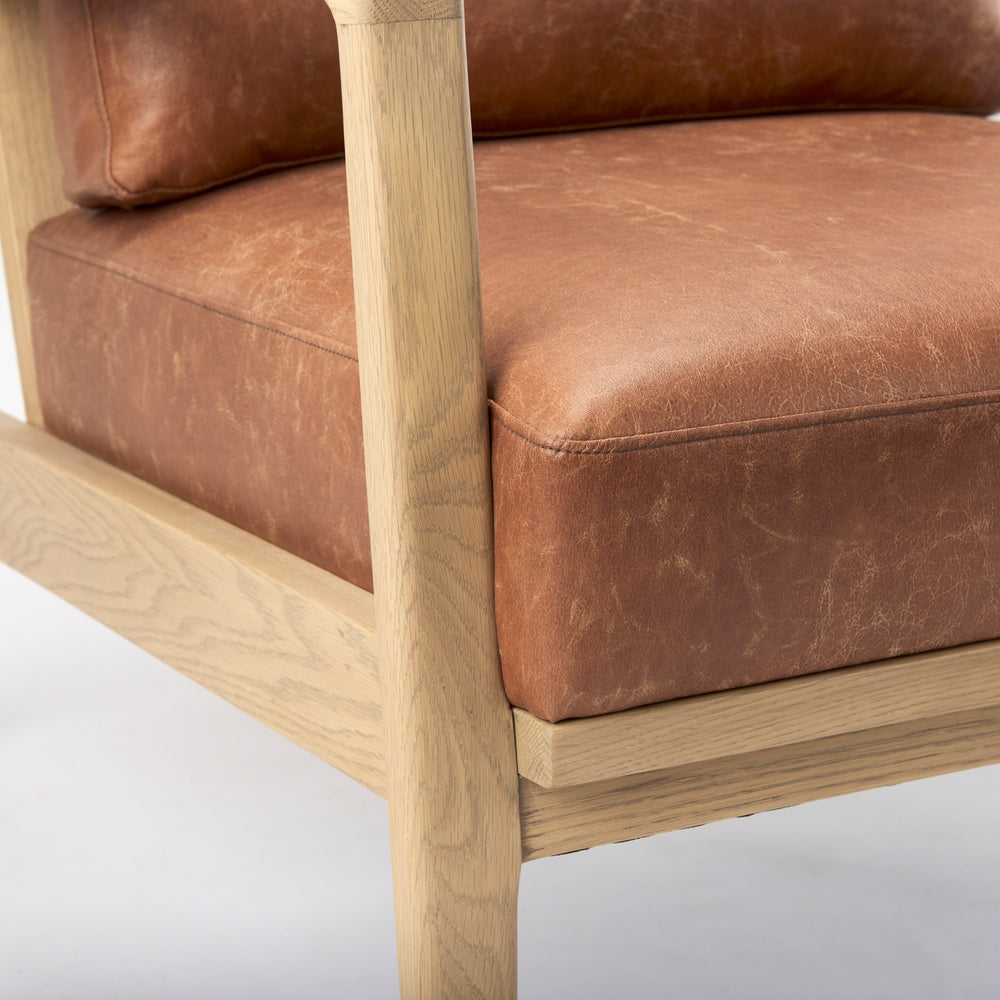 Fauteuil d'appoint en cuir Raeleigh