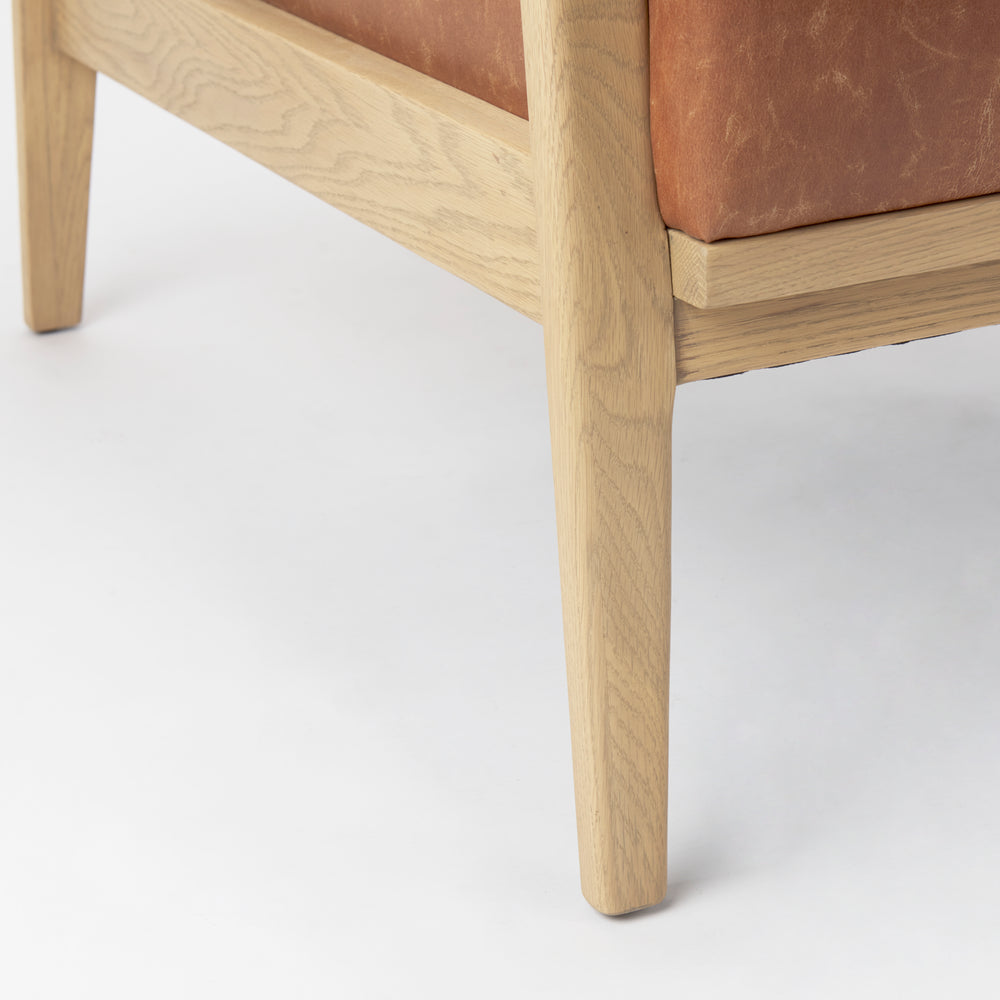 Fauteuil d'appoint en cuir Raeleigh