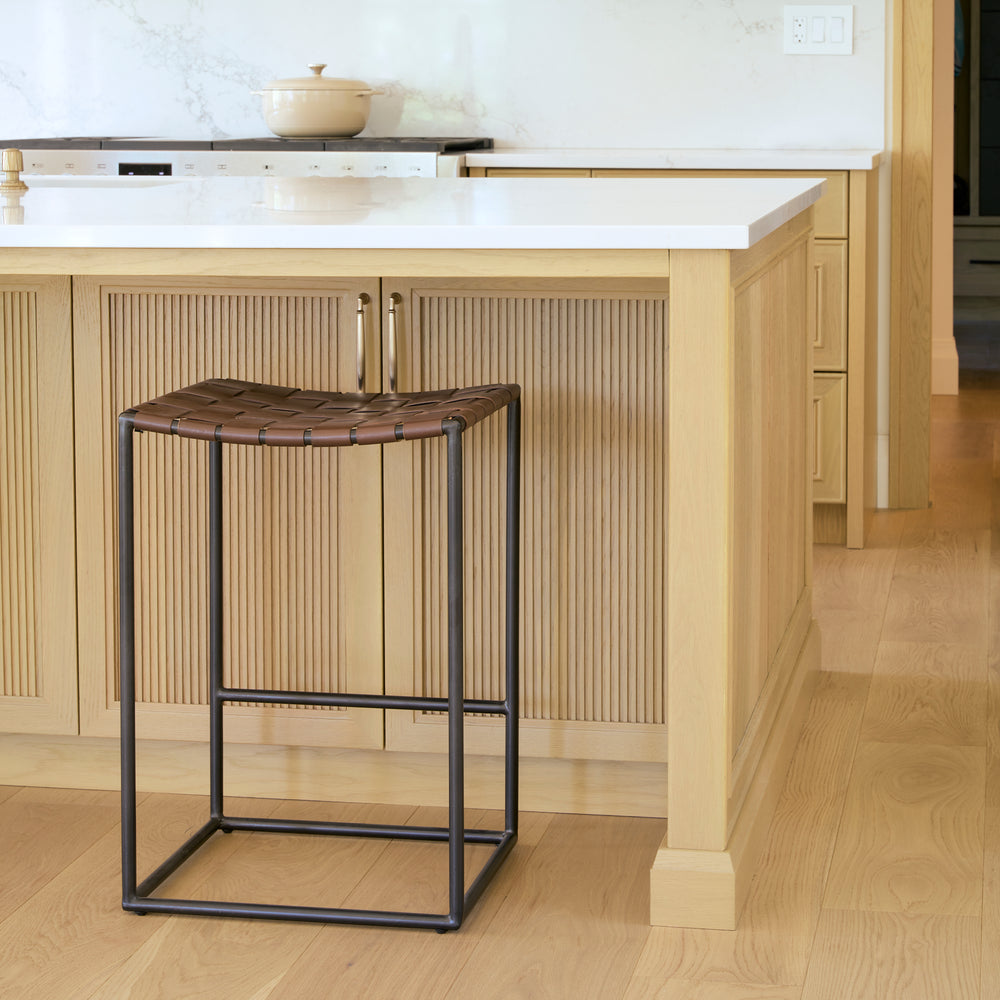 Tabouret Clarissa en cuir