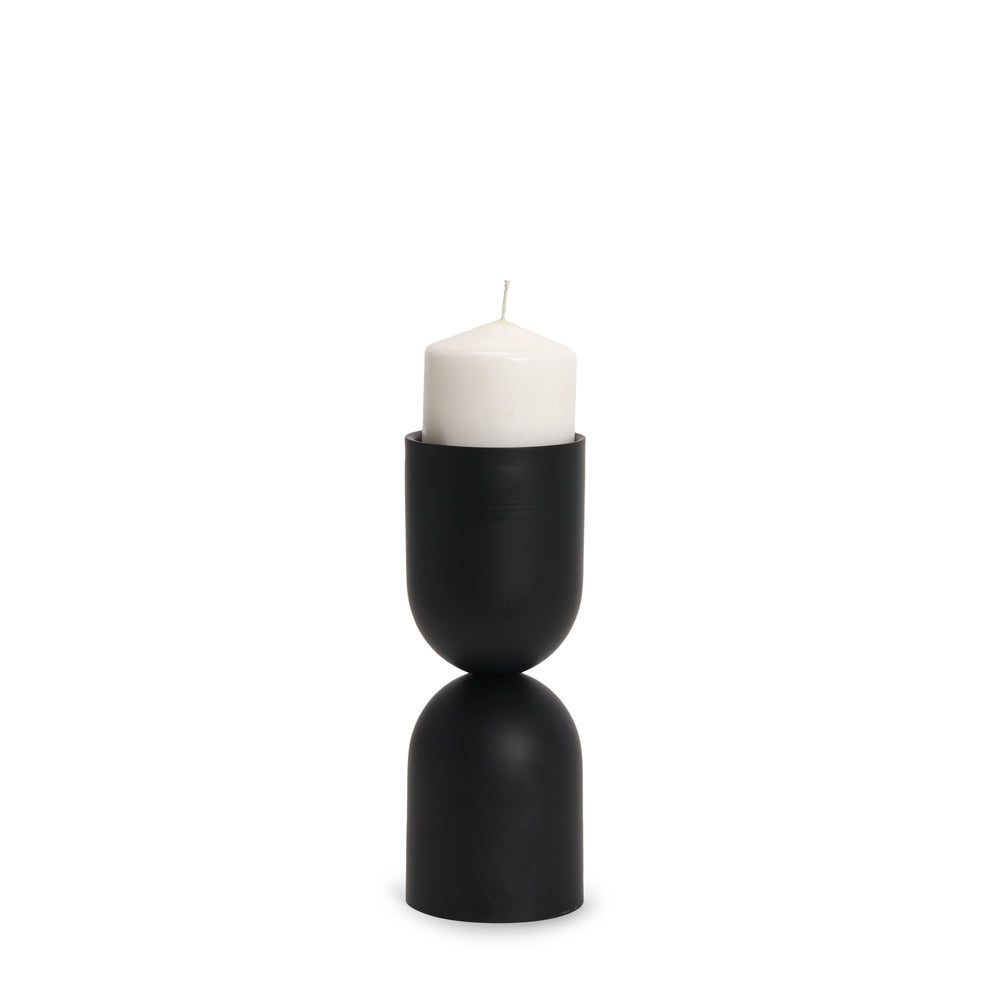 Qamra Black Candle Holder