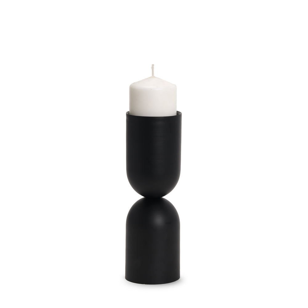 Qamra Black Candle Holder