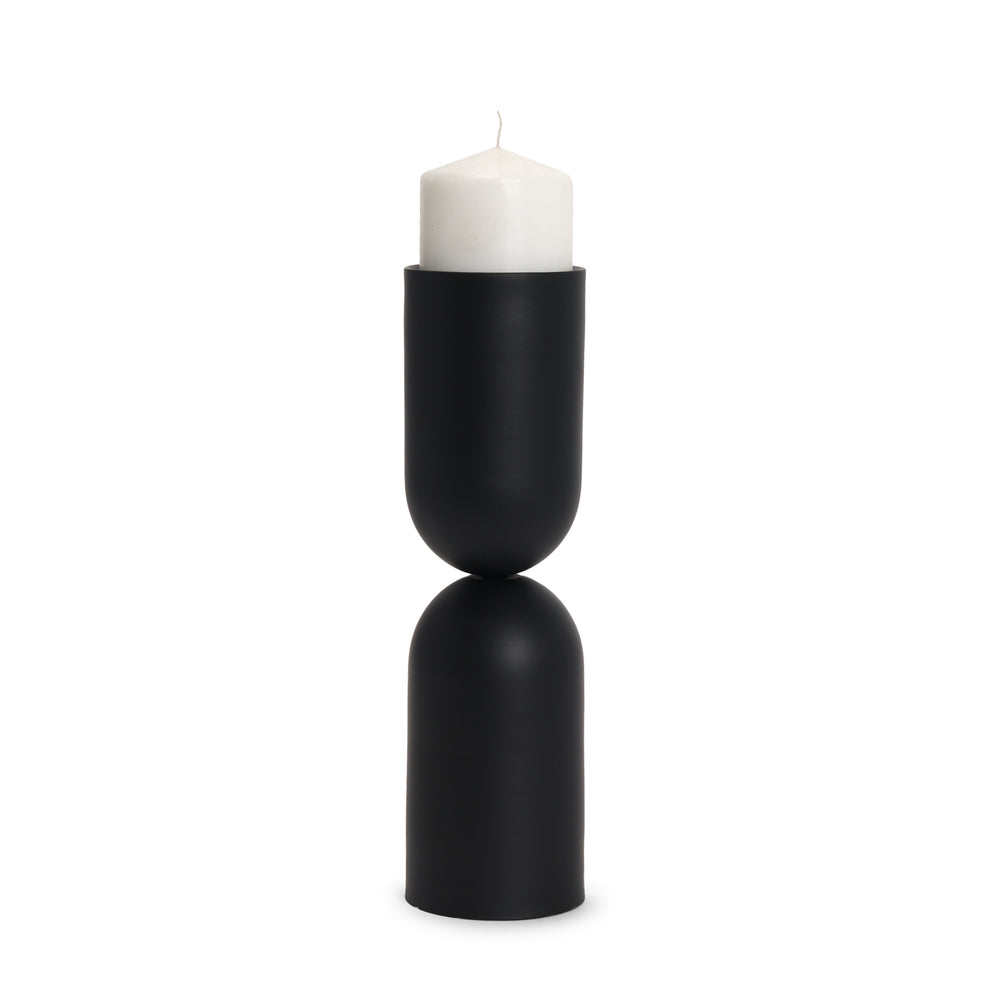 Qamra Black Candle Holder
