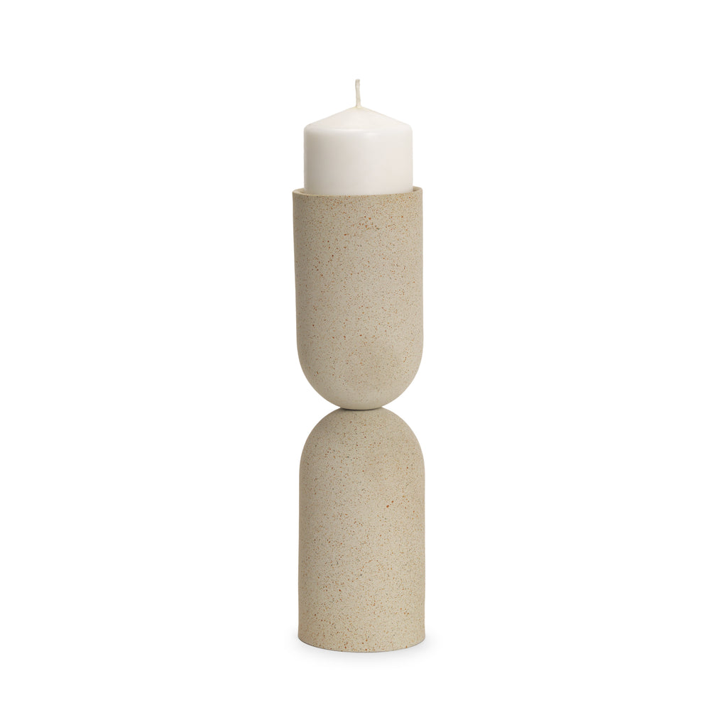 Porte-bougie Qamra beige