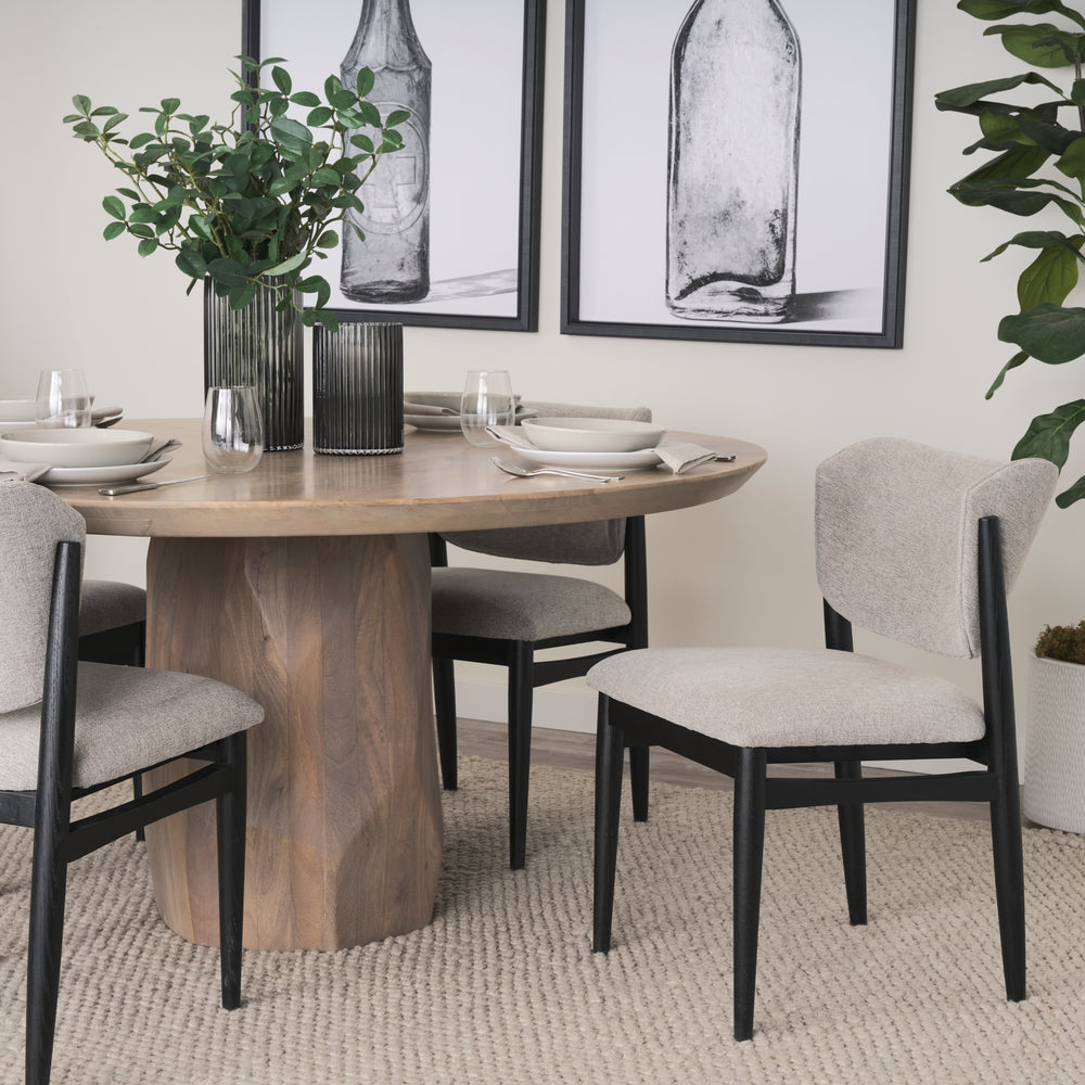Chaise de salle à manger en tissu Cline