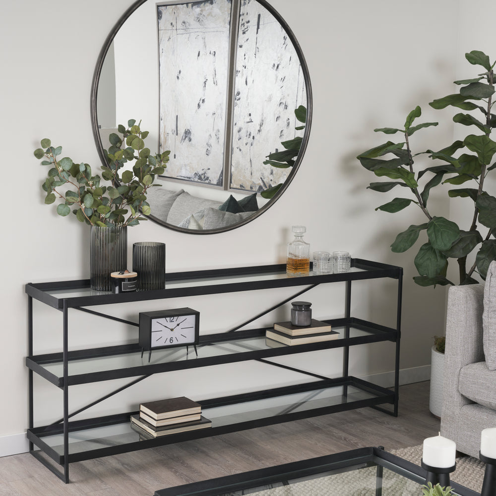 Trey Glass Console Table
