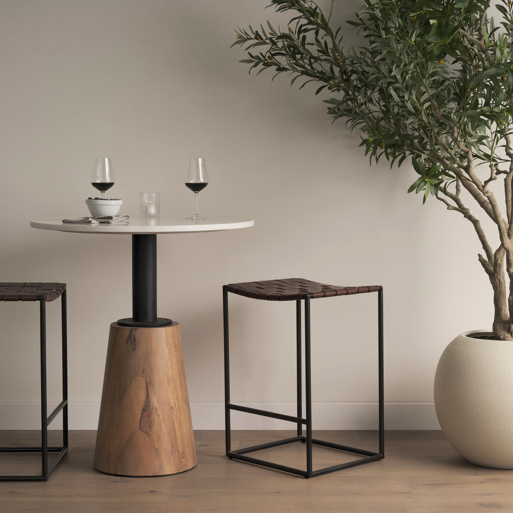 Tabouret Clarissa en cuir