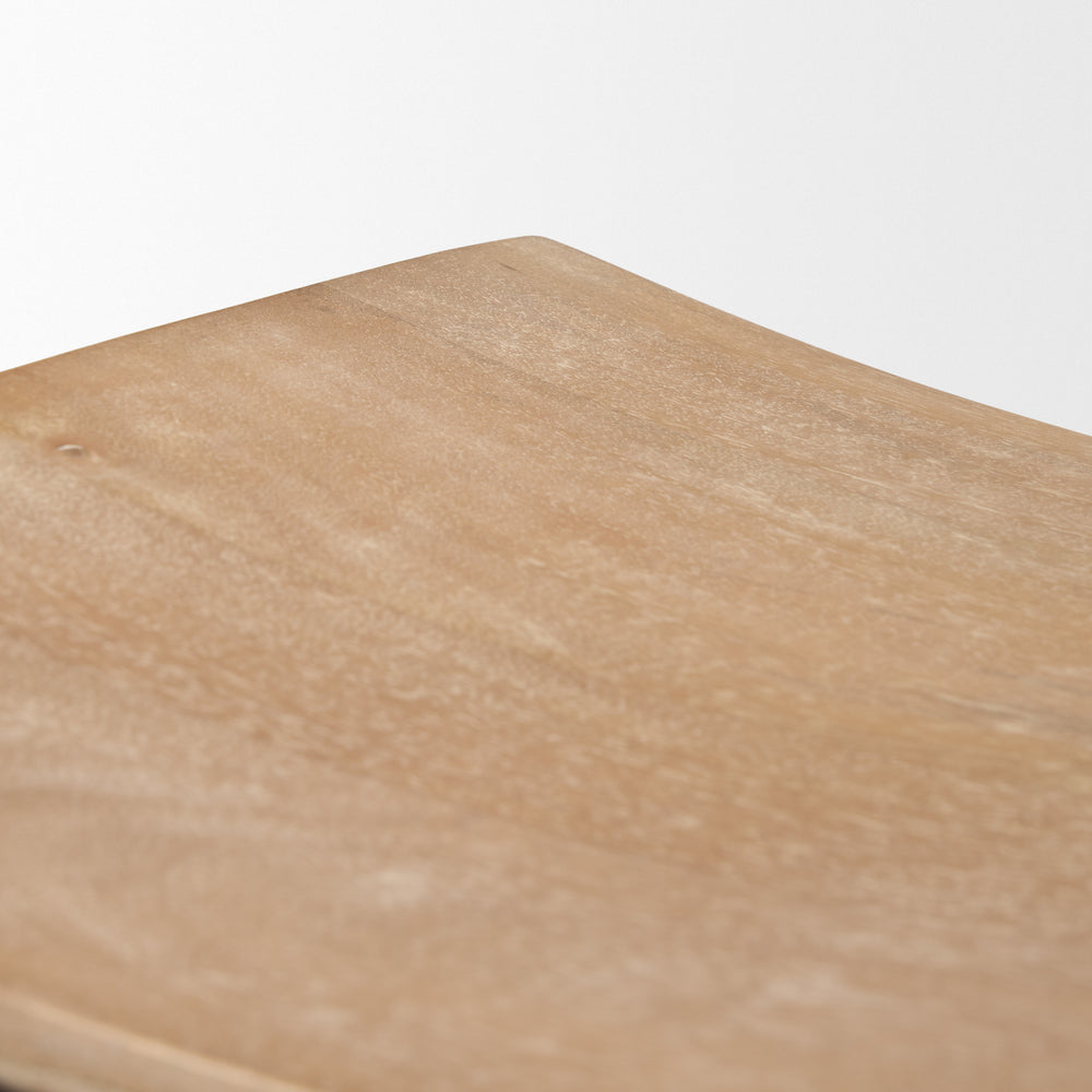 Tabouret Taniel avec assise en bois