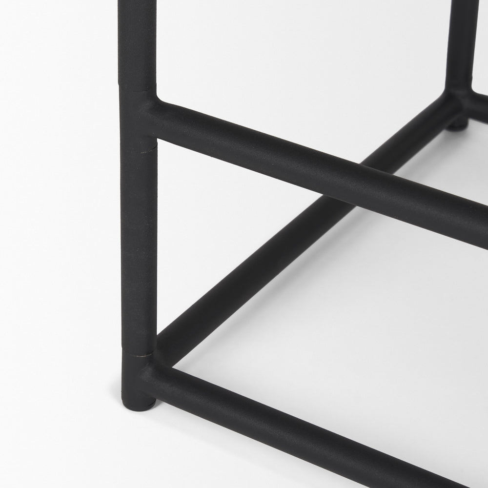 Tabouret Taniel avec assise en bois