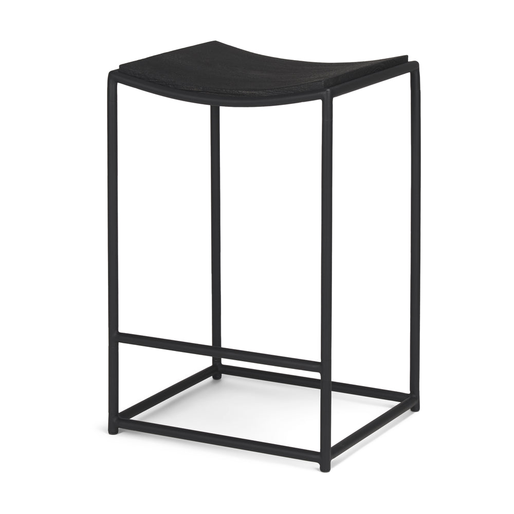 Tabouret Taniel avec assise en bois