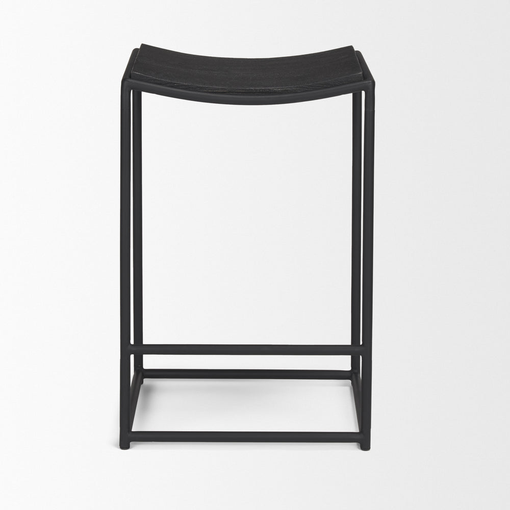Tabouret Taniel avec assise en bois