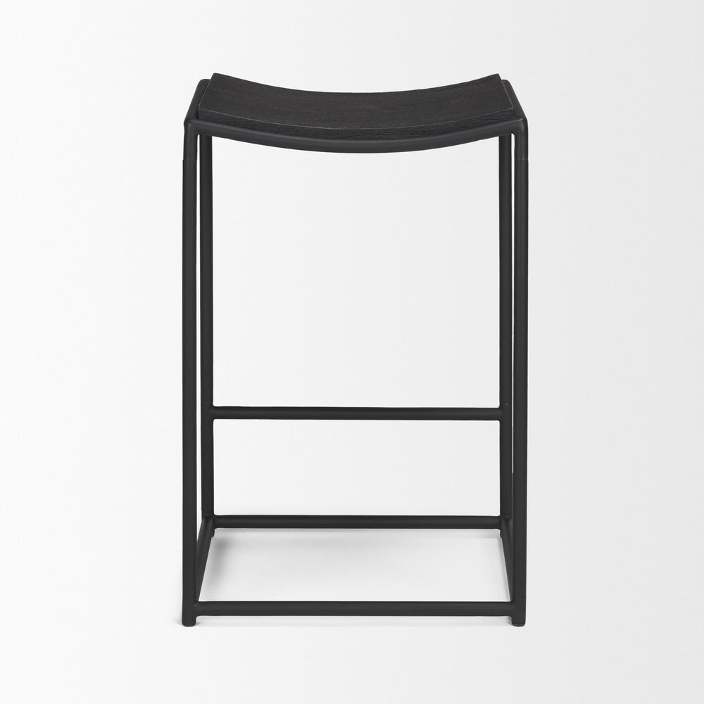 Tabouret Taniel avec assise en bois