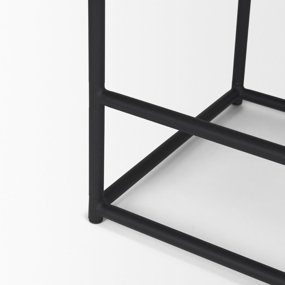 Tabouret Taniel avec assise en bois