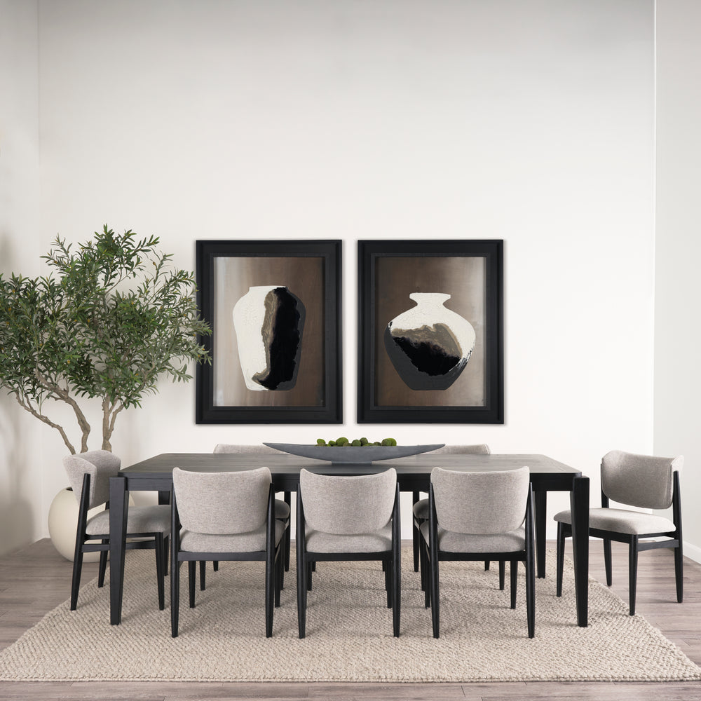 Chaise de salle à manger en tissu Cline