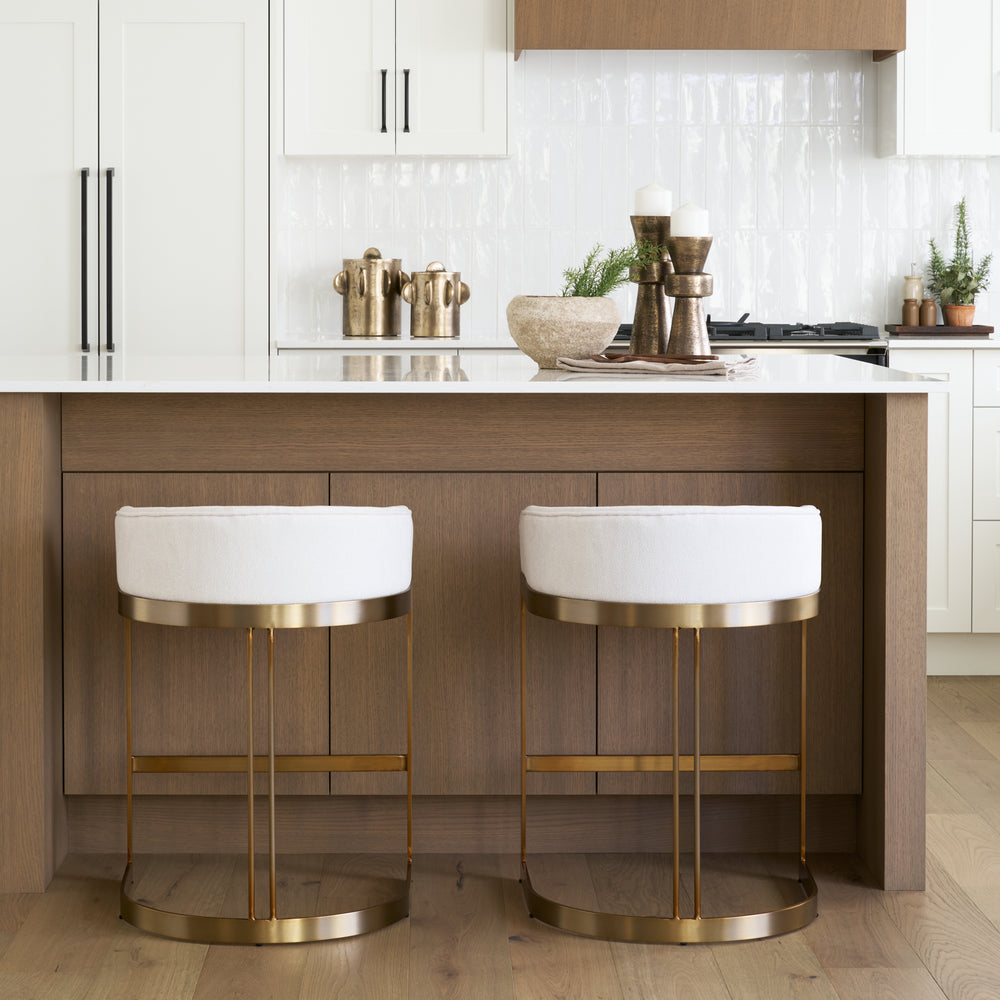 Hollyfield Fabric Seat Stool