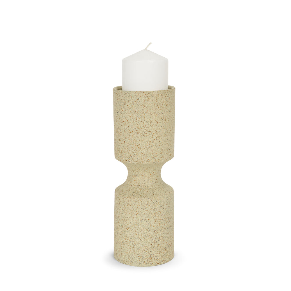 Akira Beige Candle Holder